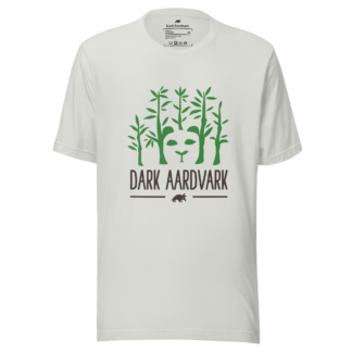 Dark Aardvark Panda T-shirt in silver