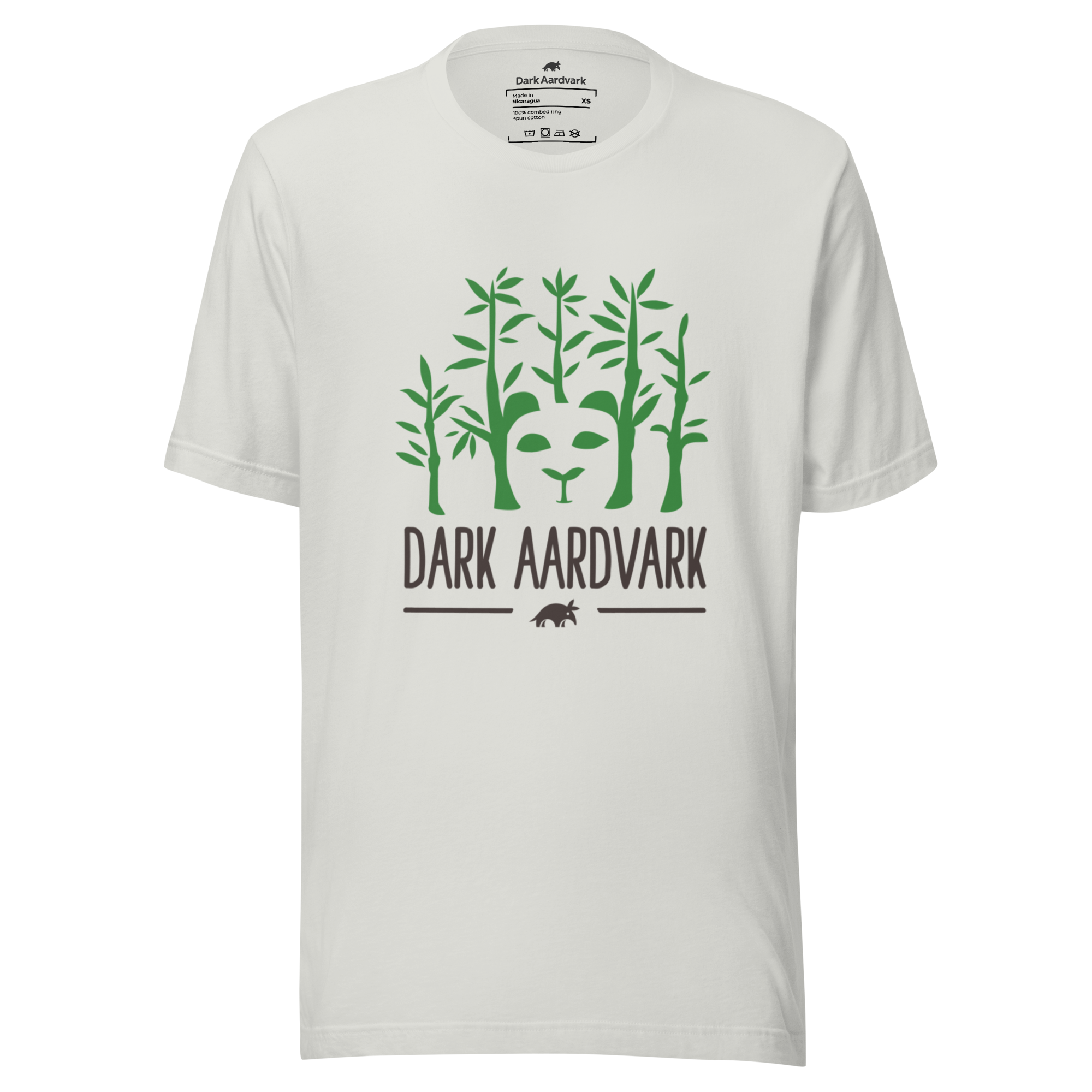 Dark Aardvark Panda T-shirt in silver